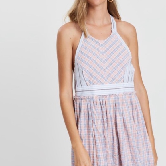 NWOT Free People Color Theory Midi Apron Dress - Picture 3 of 8